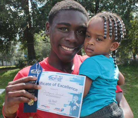 Jahquis Duvert placed first in the NFL Punt, Pass & Kick (PPK) competition at the North Brandon Y.